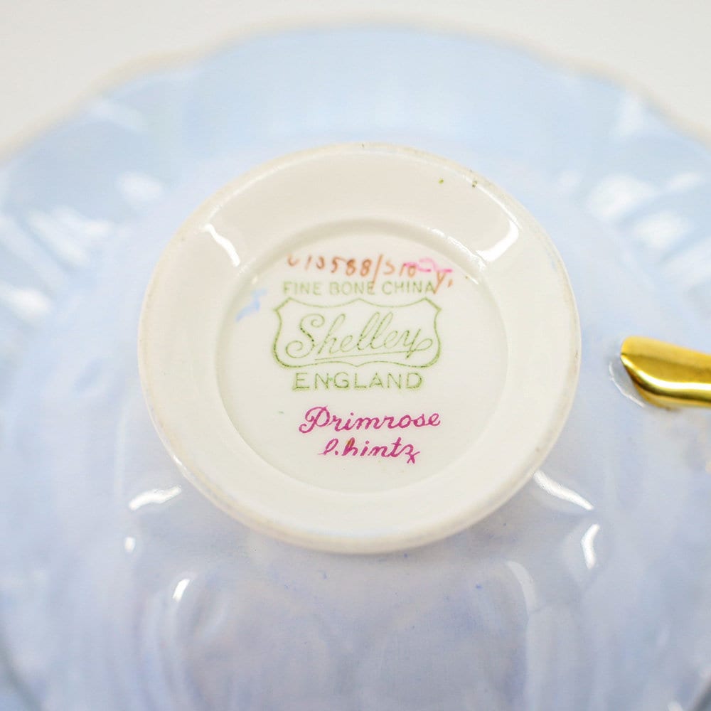 Vintage Shelley Bone China 'primrose Chintz' Tea Cup & Saucer in