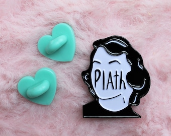 Sylvia Plath Enamel Pin Women Poets Pin Collection Book Lover Feminist Pin  Literature Gift Bookish Pin Badge Feminism 