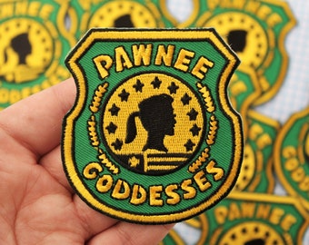 Patch Brodé Thermocollant PAWNEE GODDESSES - Ecusson Parks and Rec - Cadeau