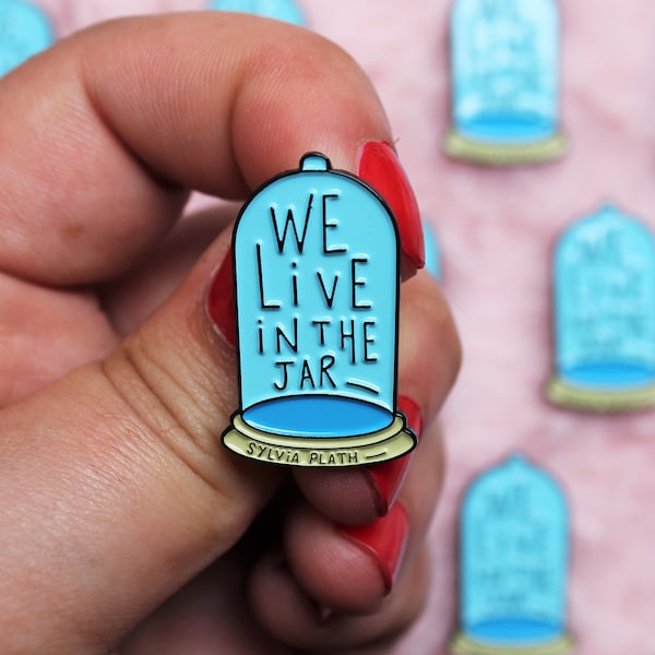 THE BELL JAR Soft Enamel Pin - Literature Lapel Pin - Blue Rubber Clutches - Bookworm Gift Idea - Gift