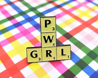 GRL PWR Soft Enamel Pin - Feminist Lapel Pin - Girl Power Pin - Gift