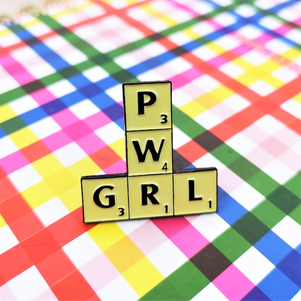 Pin's en émail GRL PWR - Pin's Féministe - Cadeau