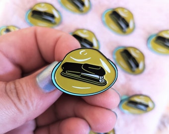 Enamel Pin STAPLER in jello - Prank Pin - Gift for a friend