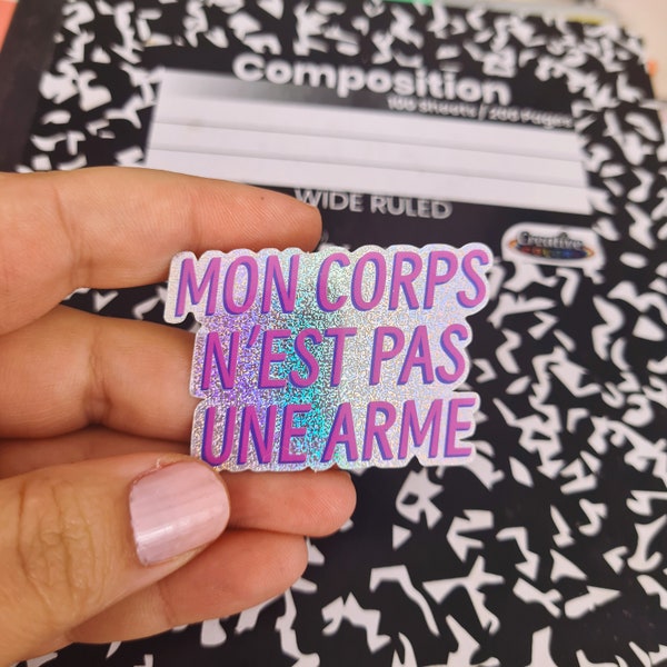 Sticker Mon Corps N'Est Pas Une Arme Pixie Dust Effect - Sticker féministe