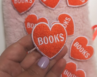 Iron On Chenille BOOKS Patch - Applique Book Lovers - Back to School Look - Gift