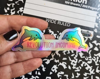 Revolution Incoming Sticker - Sticker Vinyle Dolphins - Cadeau
