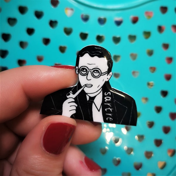 Broche JEAN-PAUL SARTRE - Cadeau