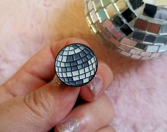 Pin's en Email BOULE DISCO - Pin's Amoureux années 80 - Cadeau