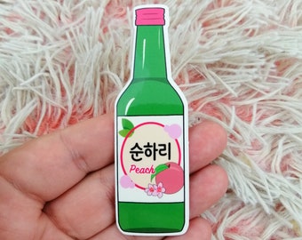 Vinyle Sticker SOJU - Peach Soju Sticker - Idée Cadeau Kdramas - Cadeau