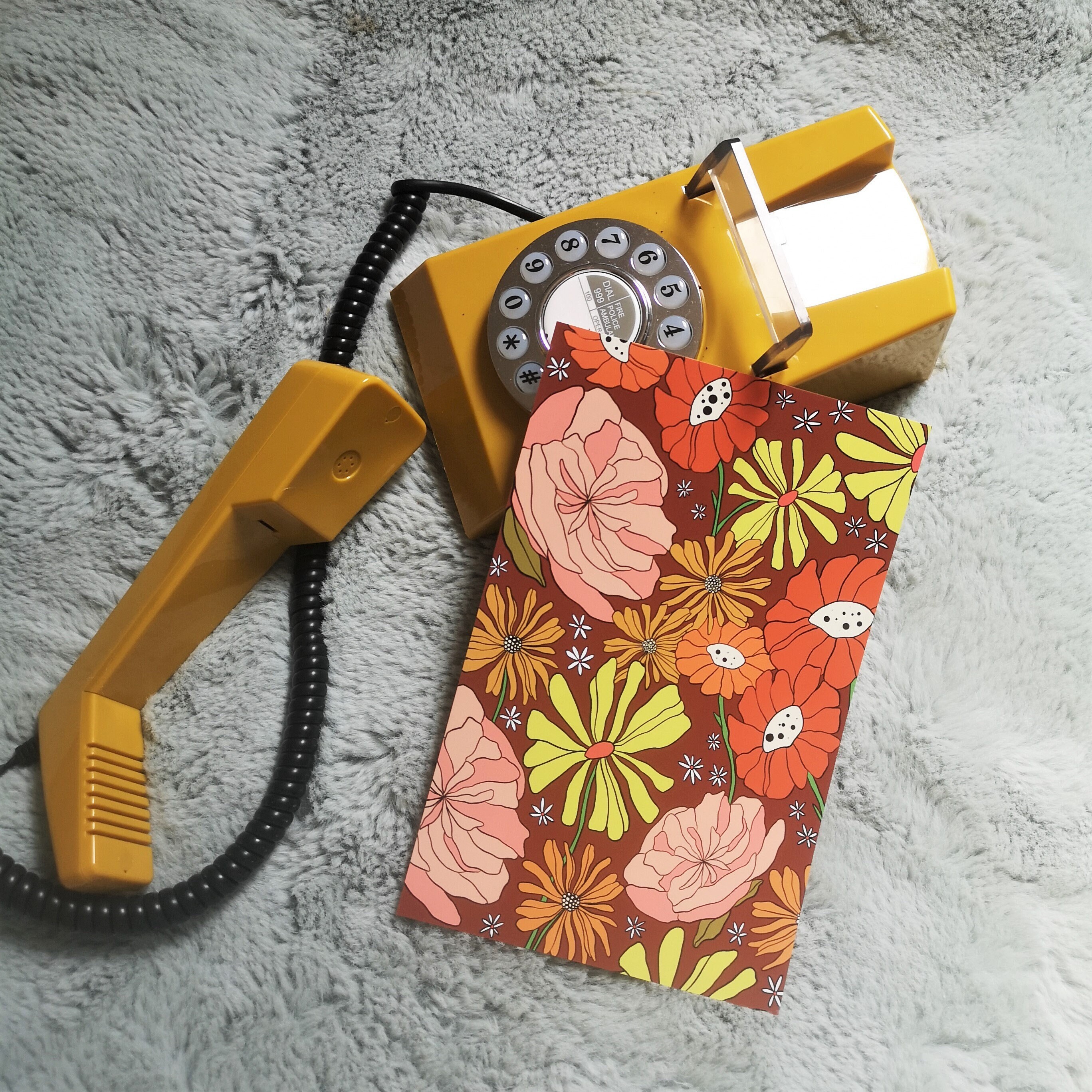 Impression Flower Power - Illustration Motif Floral 70S Décoration Murale Style Vintage