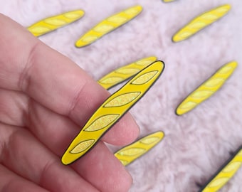 Glitter French Baguette Enamel Pin - Bread Lover Gift