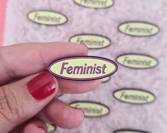Soft Enamel Pin FEMINIST - Badge Feminist - Girl Power Gift - Gift