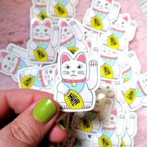 Vinyl Sticker Lucky Cat - Cute Cat Sticker - Gift