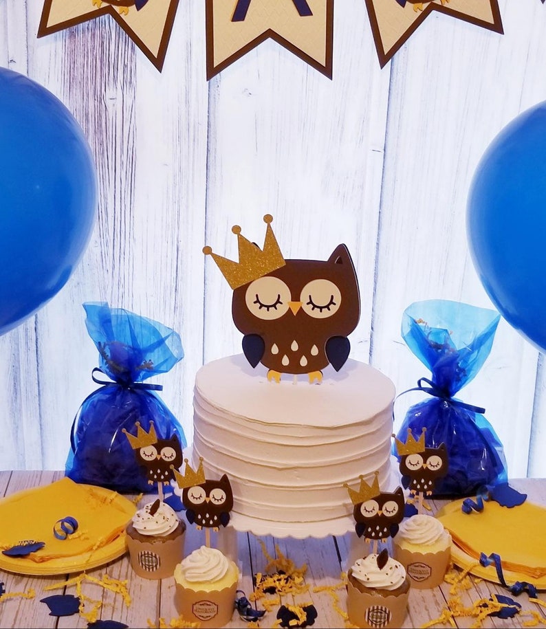 Owl Cupcake Topper Owl Baby Shower Owl Birthday Toppers Owl Etsy