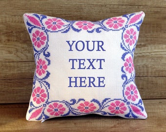 custom needlepoint pillow