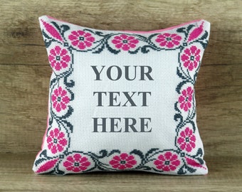 custom needlepoint pillow