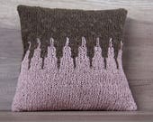 Leichte rosa gestrickte Euro Kissenbezüge, elegante stricken dekorative Kissenbezug, Kaffee braun Baumwolle standard Vortäuschung set 14 x 14 (cm 36 x 36 cm)