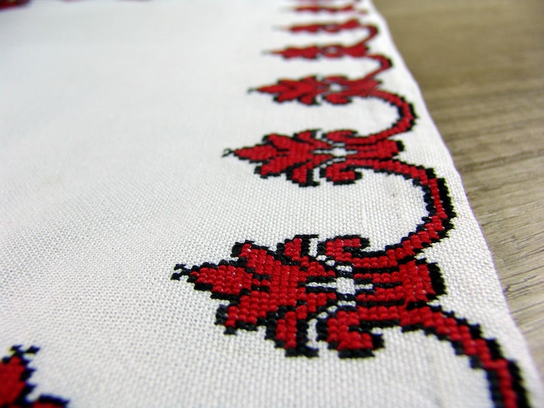 Hand embroidered table runners set of 2 Ukrainian ethnic Etsy