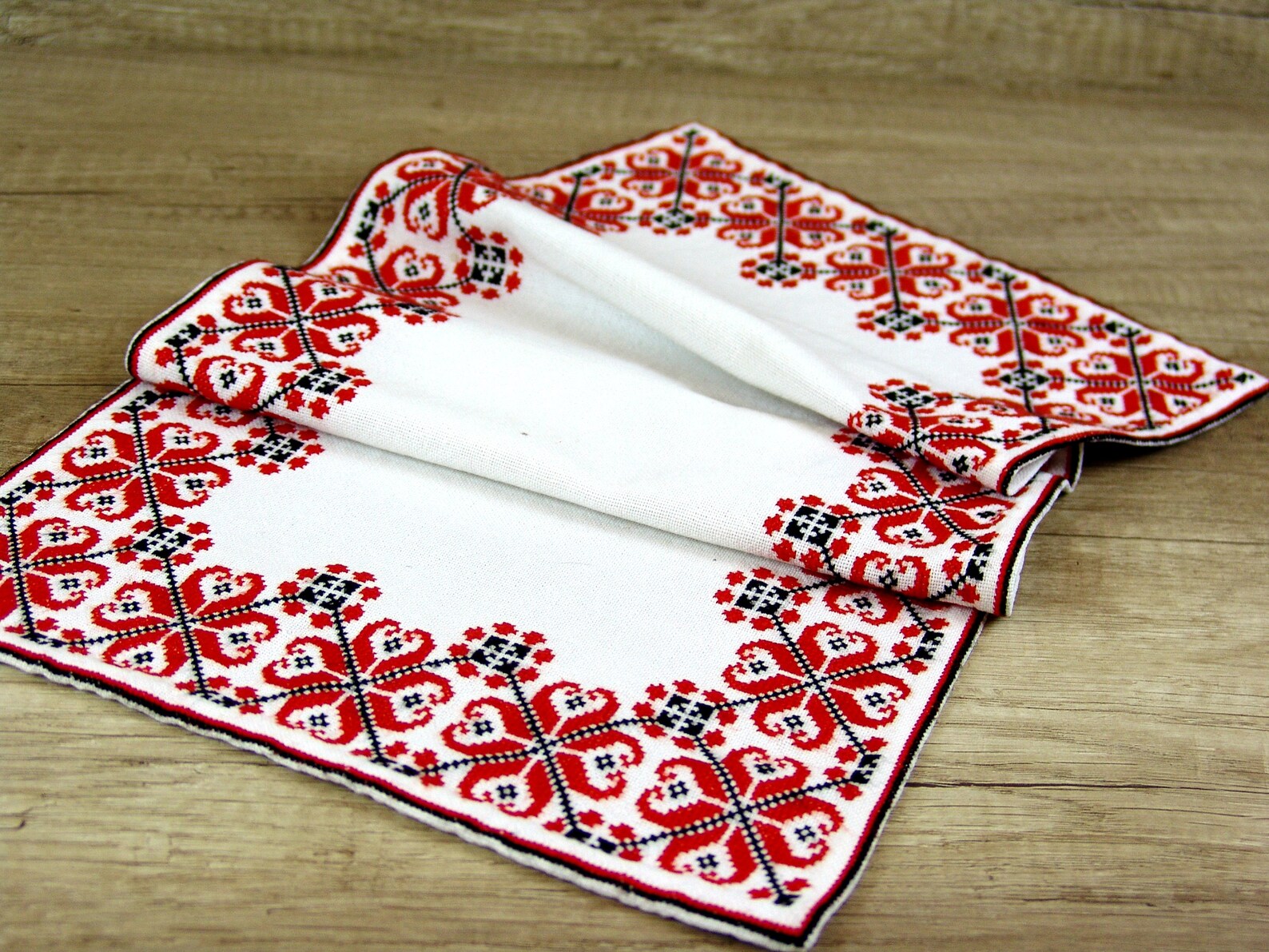 Ukrainian Ethnic Hand Embroidered Small Vintage Table Runner Etsy