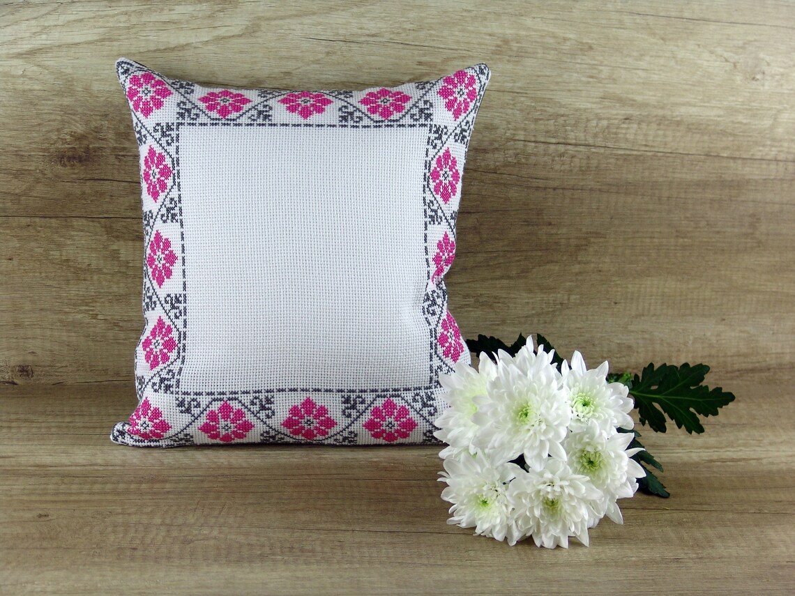 Custom embroidered CUSHION COVER floral Personalized Etsy