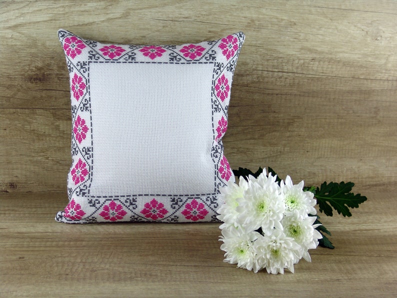 Custom embroidered CUSHION COVER floral Personalized Etsy
