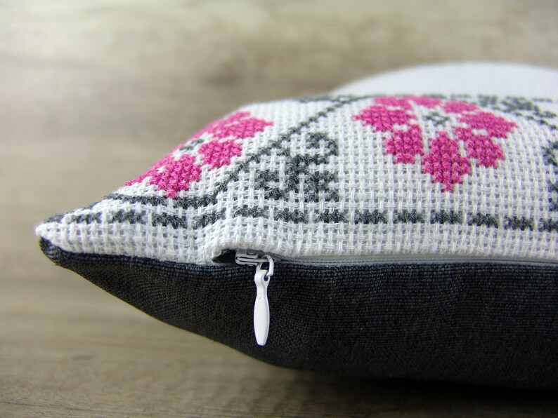 Custom embroidered CUSHION COVER floral Personalized Etsy