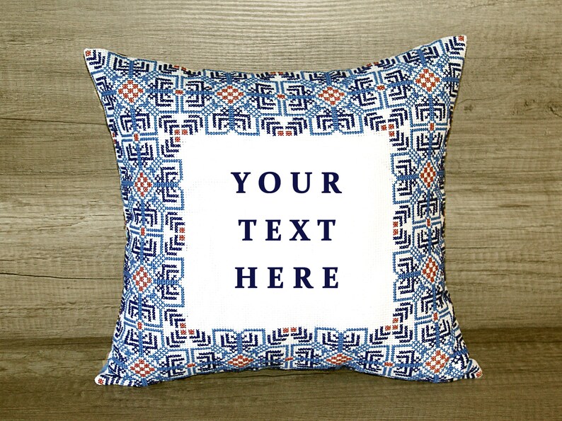 Custom needlepoint pillow Name pillow hand embroidered Etsy