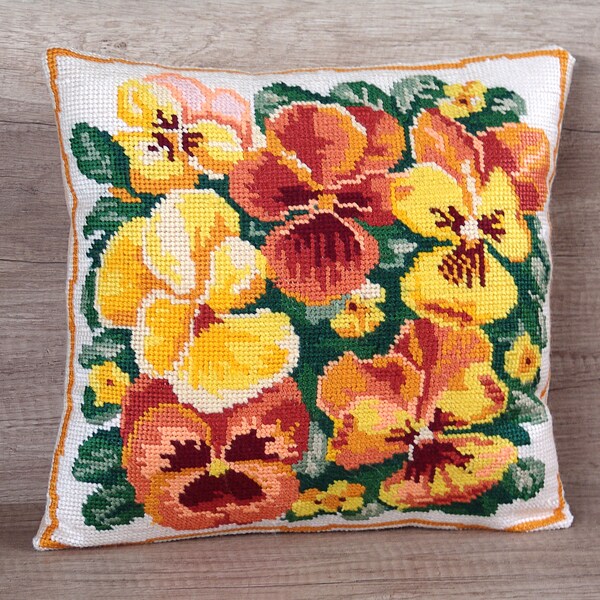 Embroidered Pillow Etsy