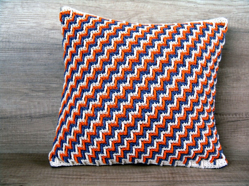 Modern crochet PILLOW COVERS set of 3 Modern checkered Etsy