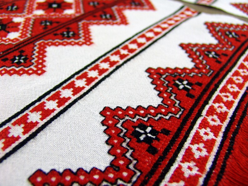Ukrainian embroidery vintage rushnyk hand embroidered  etsy