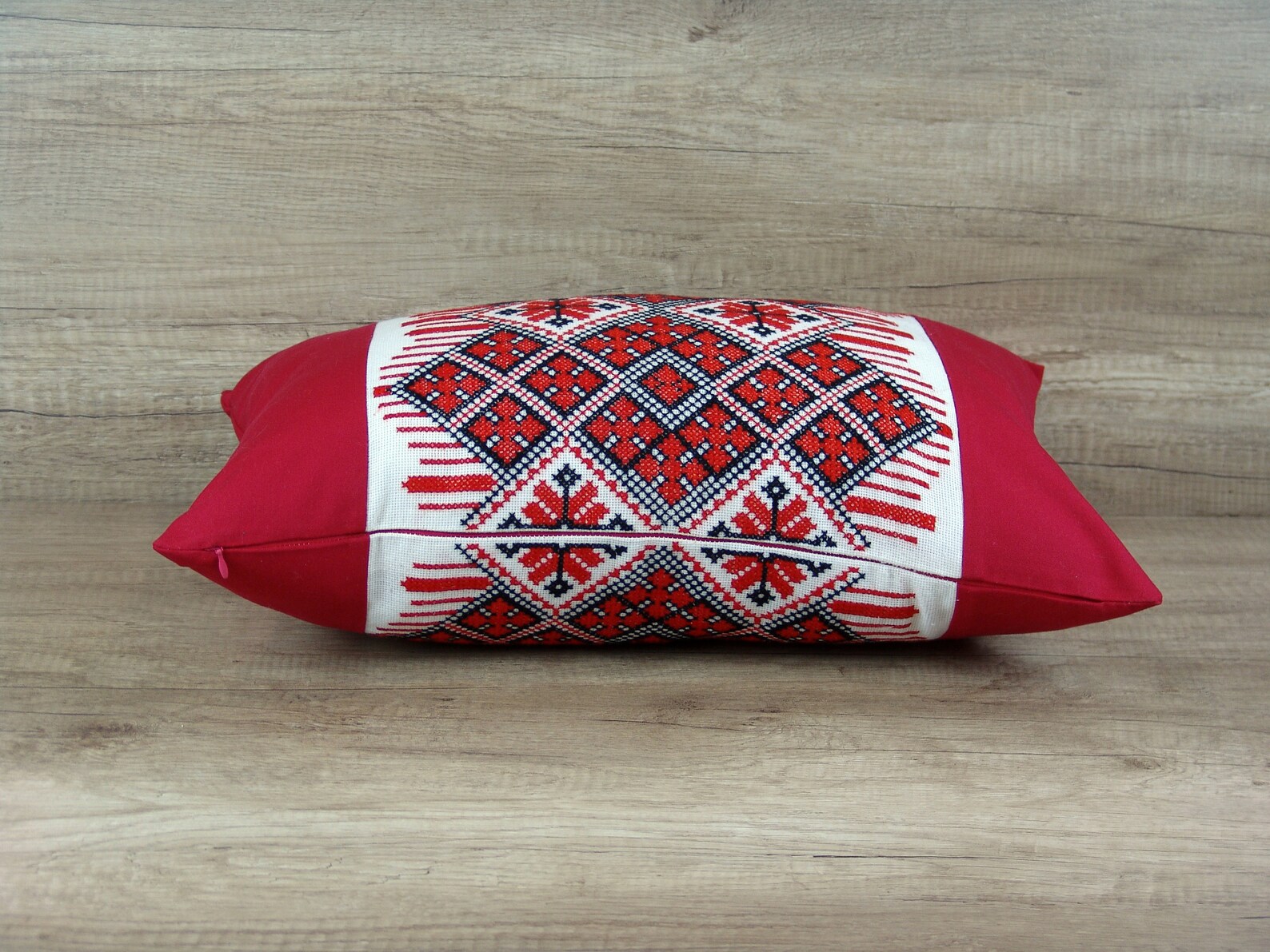 Ukrainian embroidery throw PILLOW COVER Rectangular double Etsy