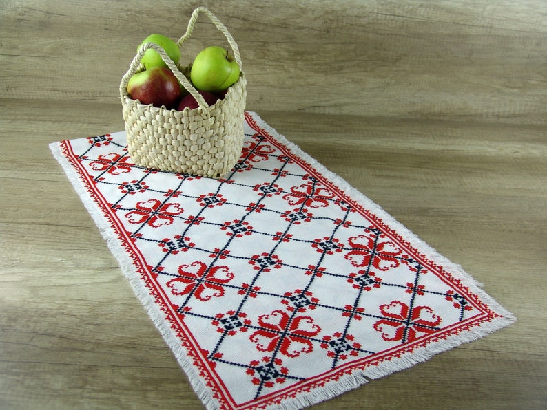 Ukrainian ethnic hand embroidered table runner Decor table Etsy