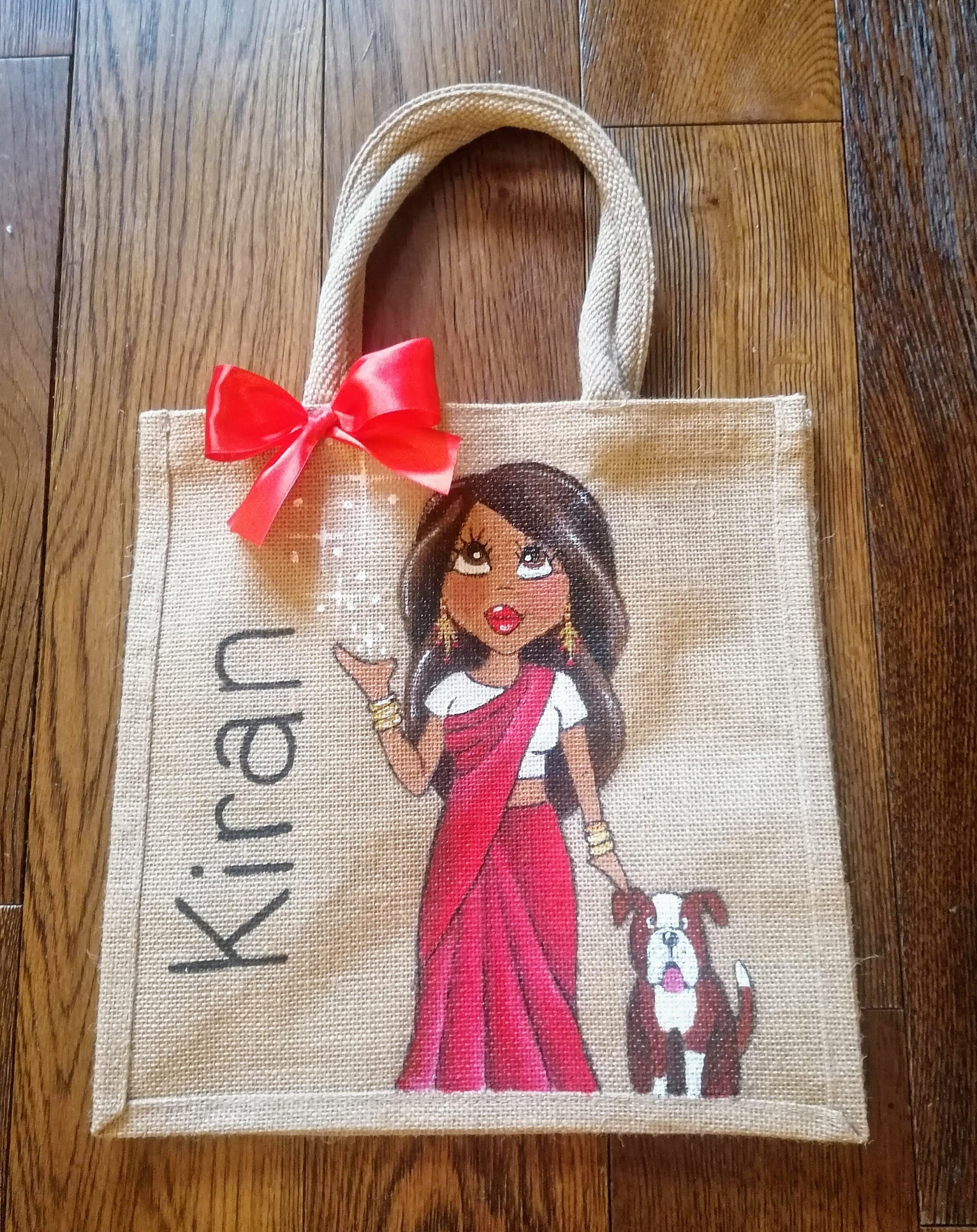Medium and Large Personalised Jute Bags Etsy