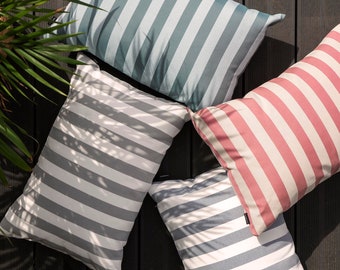 Striped Outdoor Pillows - Colorful & Weather-Resistant Collection