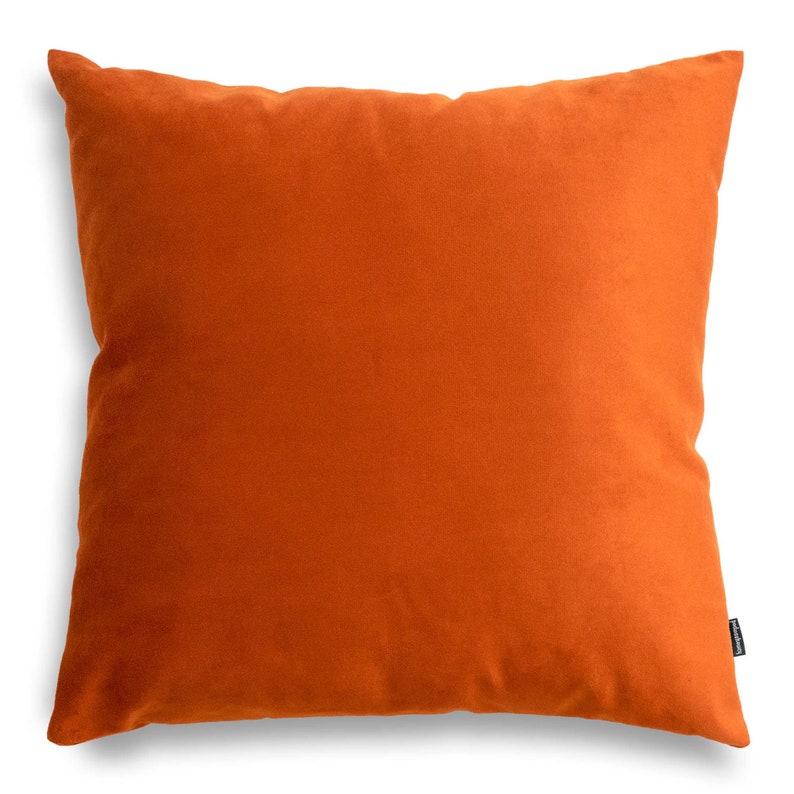 Ensemble de 3 coussins modernes en velours fuchsia et orange image 6