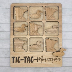 American Art Decor 2 Player Wood Tic Tac Toe