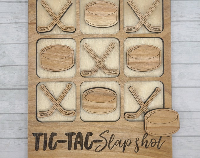 Tic-Tac-Toe Board Game, Hockey- Party game for Children/Adults, Perfect for Entertainment, Classic Coffee Table Home Decor