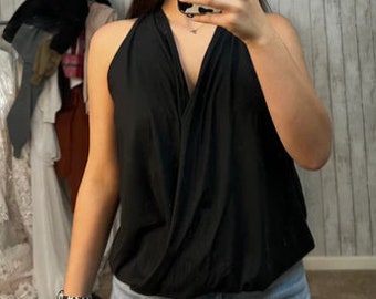 Black Halter Top Tank