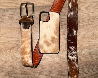 Tan Cowhide Iphone 13 Phonecase