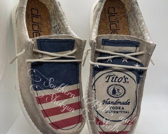 Patriotic flag american hey dudes Custom Hey dude shoes FREE SHIP