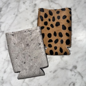 Cowhide Can Koozie