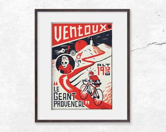 Mont Ventoux Cycling Print