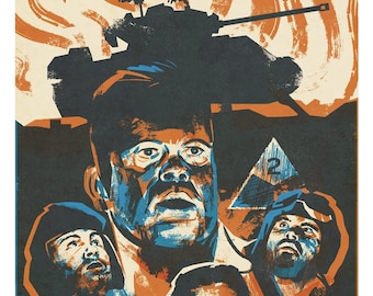 Fury Film Poster, Alternative Movie Poster, Brad Pitt, Film, War Movie, Illustration, Tank Art, Home Decor