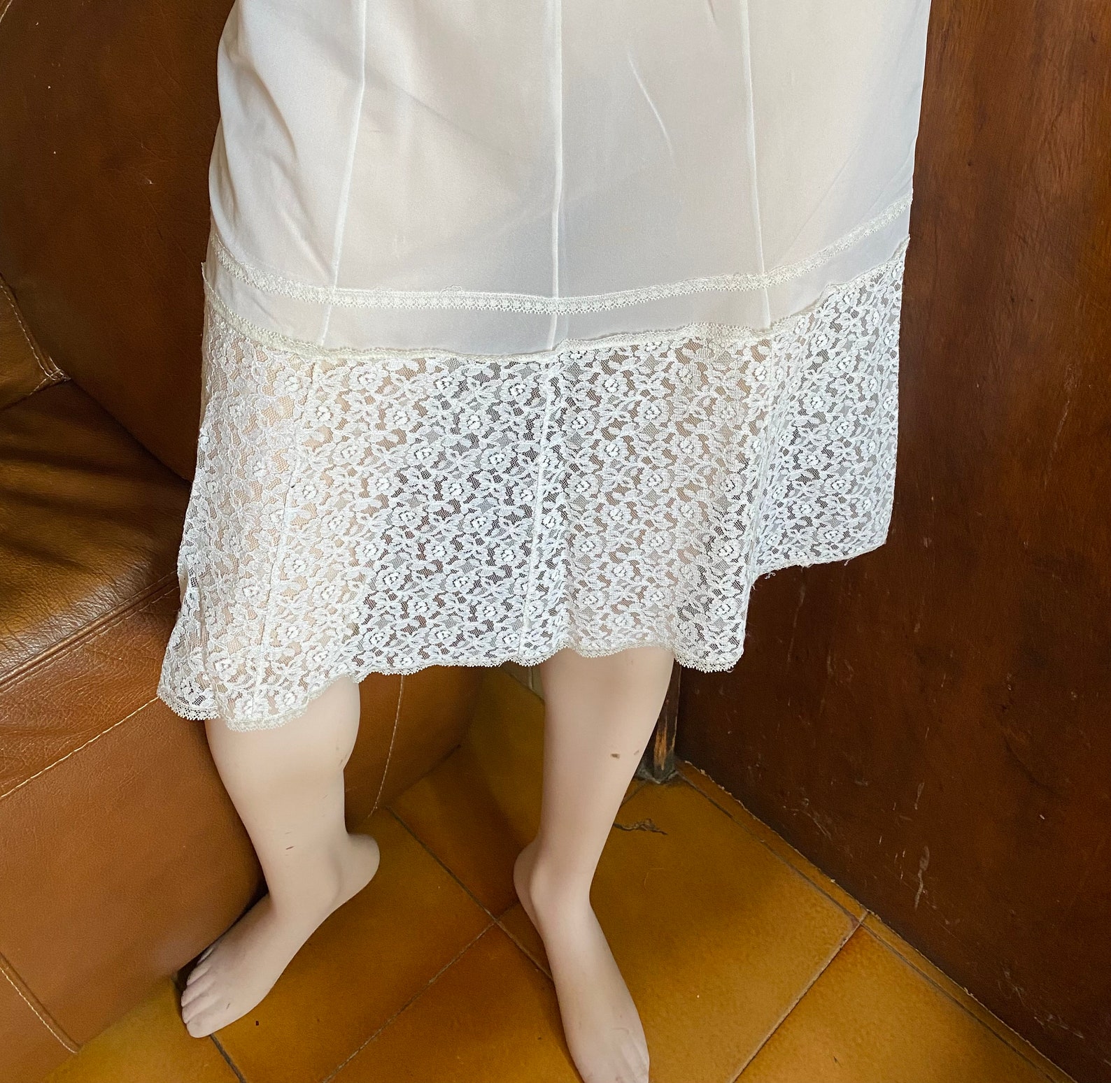 Combinaison fond de robe nylon et dentelles ann?�es 60-70 | Etsy