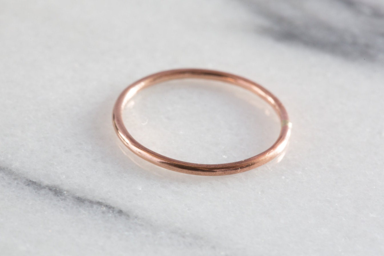 Rose Gold Stacking Ring Rose Gold Ring Stacking Rings Etsy