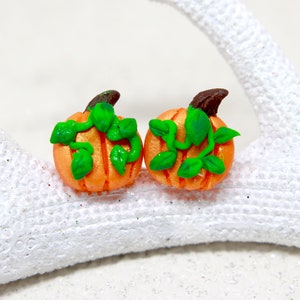 Pumpkin Earrings | Polymer clay Pumpkin Stud Earrings | Autumn Gift | Pumpkin Earrings | Pumpkin Jewellery | Handmade