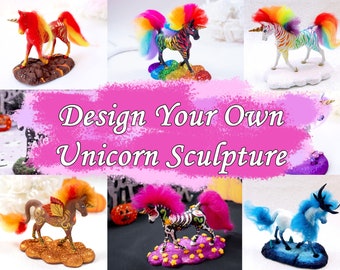 Design your own Unicorn Sculpture | Horse Sculpture | Custom Unicorn Sculpture | Personalised Sculpture | Made to order