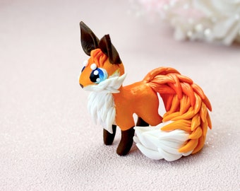 Polymer Clay Fox Sculpture