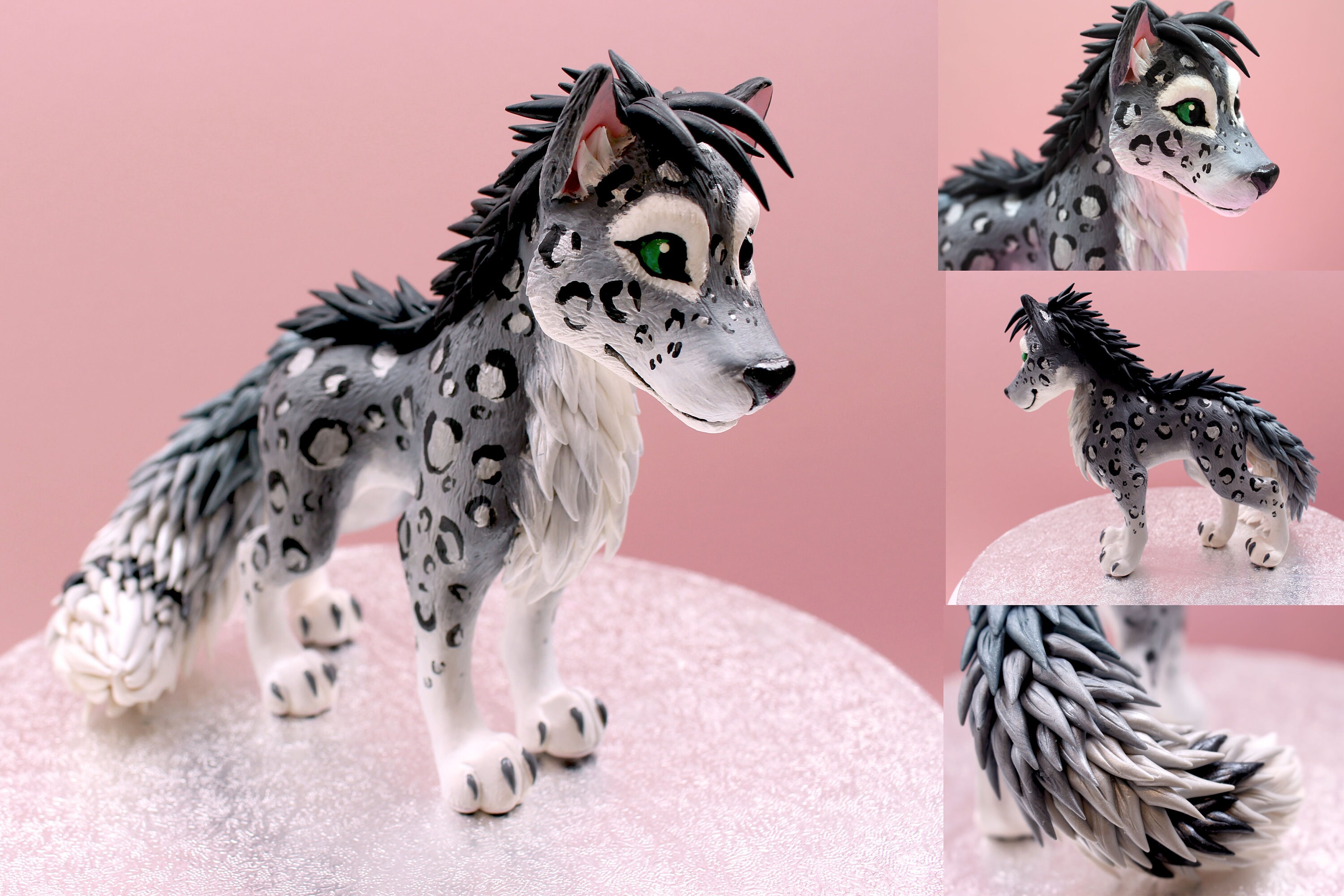 Design Your Own Wolf Sculpture Large Polymer Clay Wolf Sculpture Custom
