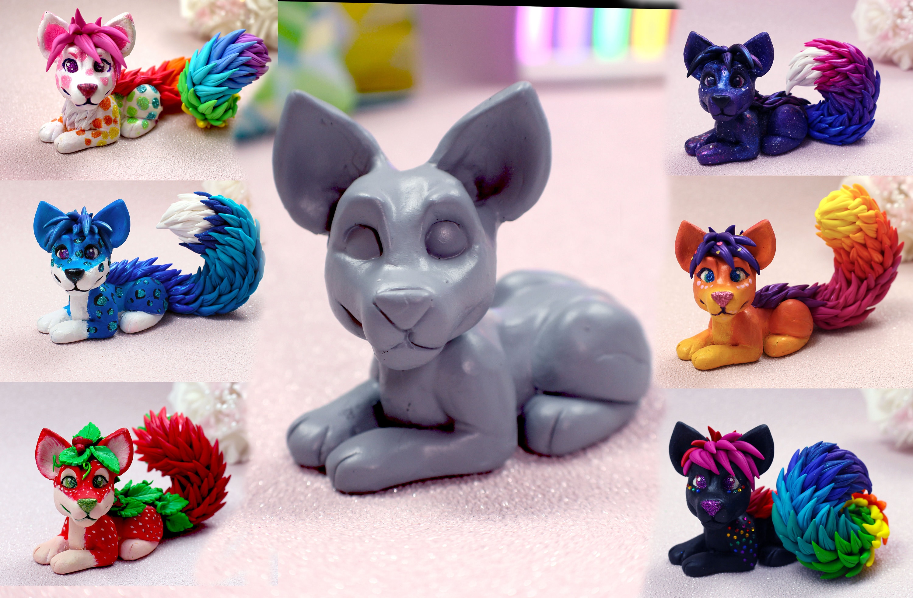 Design Your Own Wolf Sculpture Polymer Clay Wolf Sculpture Custom Wolf